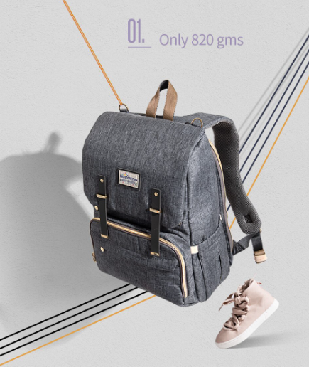 25L Capacity Canvas Travel Diaper Backpack